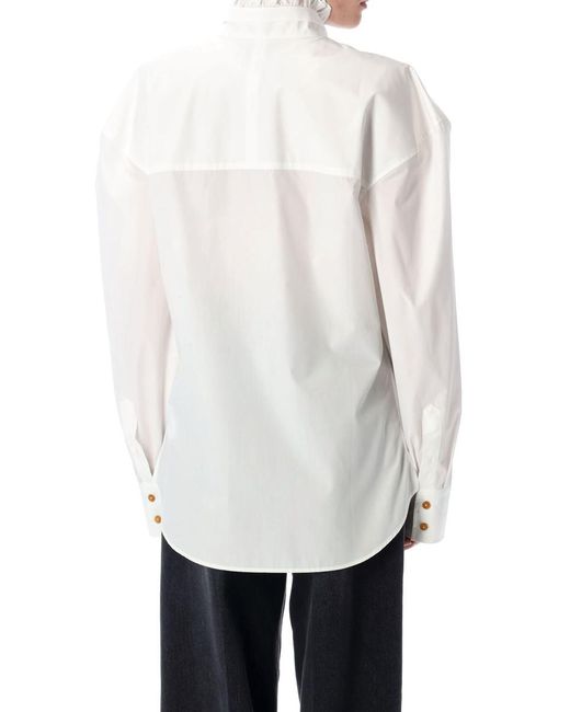 Vivienne Westwood White Frilly Football Shirt