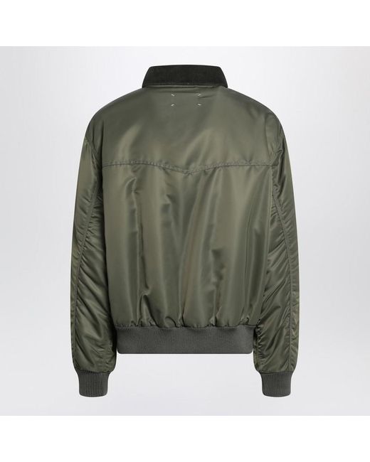 Maison Margiela Green Khaki Zip Jacket for men