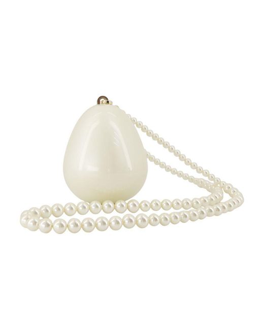 Simone Rocha White Micro Egg Crossbody
