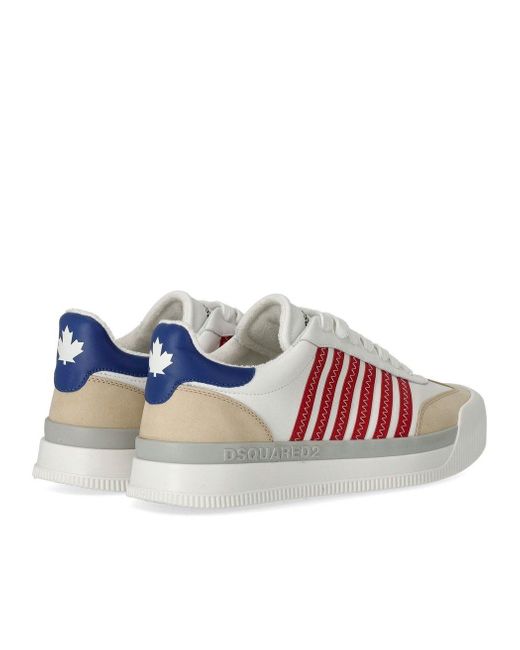 DSquared² Pink Multicolour Leather Sneakers for men