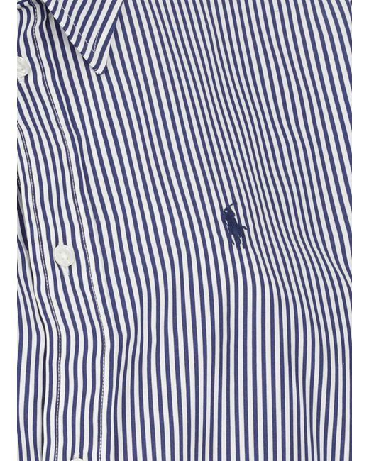 Ralph Lauren Blue Striped Shirt With Pony