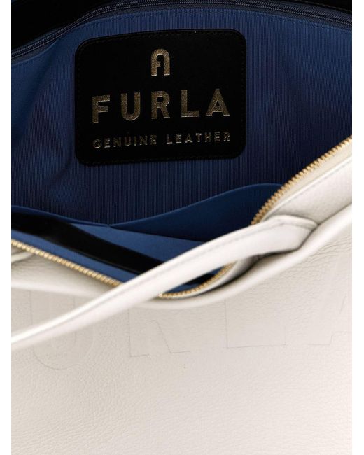 Furla White 'Opportunity L' Shopping Bag