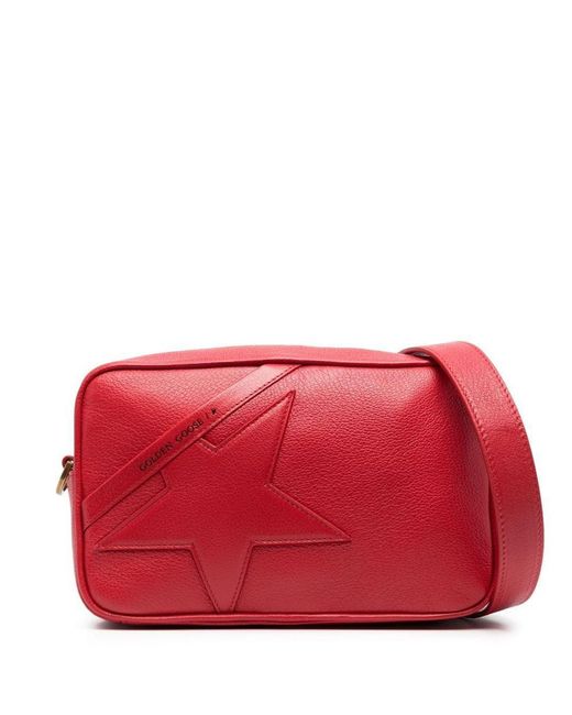 Golden Goose Deluxe Brand Red Mini Star Leather Crossbody Bag