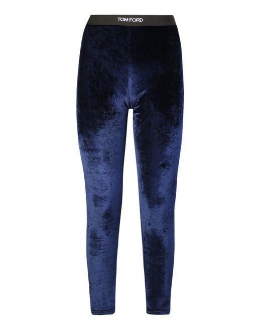 Tom Ford Ideal Velvet LEGGINGS For A Comfortable But Elegant Fit in Blue |  Lyst