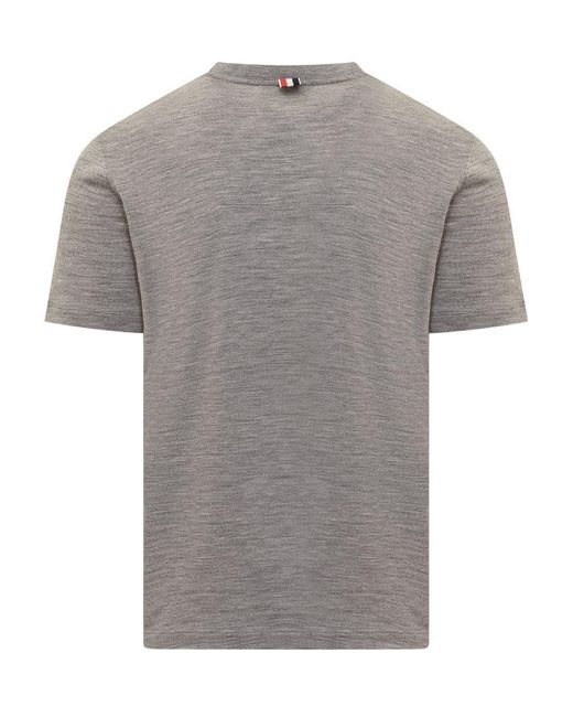 Thom Browne Gray Crew Neck Sweater for men