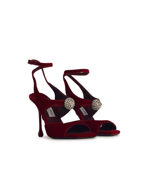 Jimmy Choo Multicolor 'Orb' Velvet Sandals