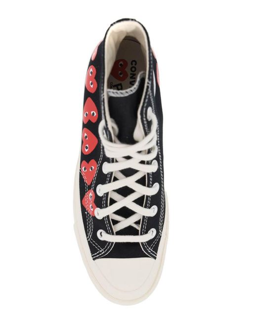 COMME DES GARÇONS PLAY White Multi Heart Converse X Hi-Top Sneakers for men