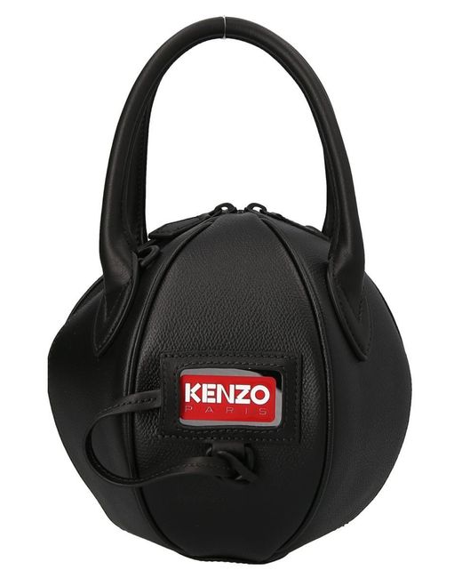 KENZO Leather Sphere Crossbody Bag in Black Lyst