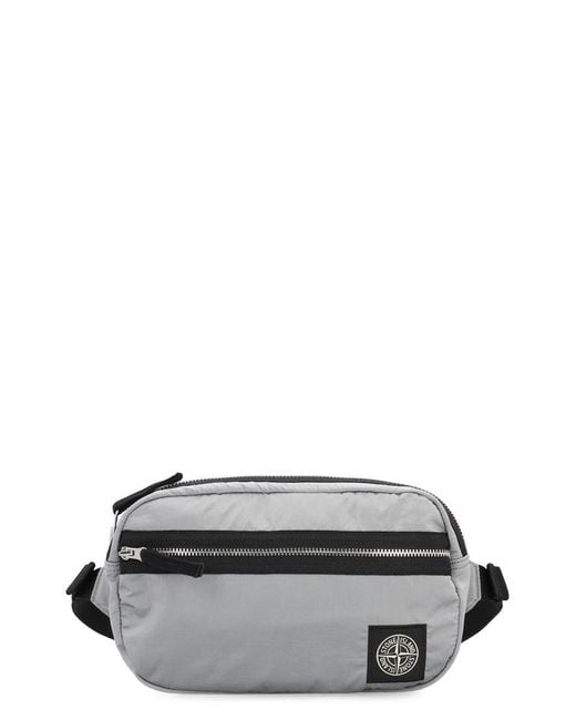 Stone Island Gray Nylon Belt Bag for men