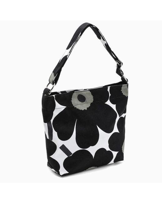 Marimekko Floral-print Shoulder Bag in Black | Lyst