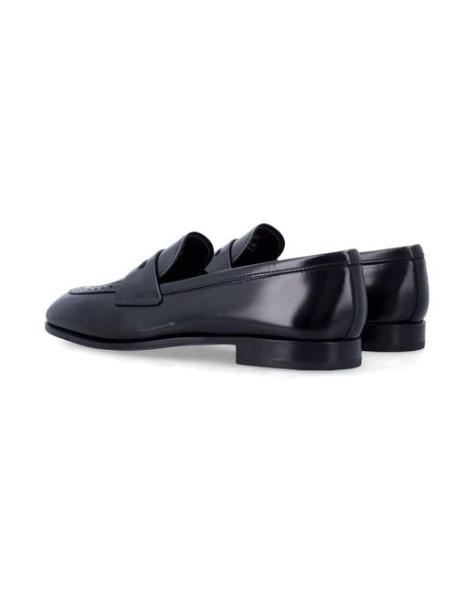 Church's Blue Onyx Fumé Polished Leather Loafer