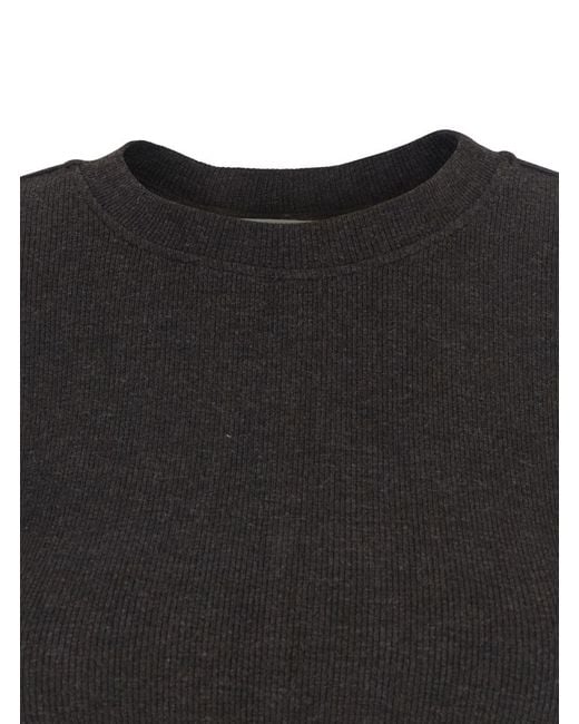 FRAME Black 'The Rib' T-Shirt