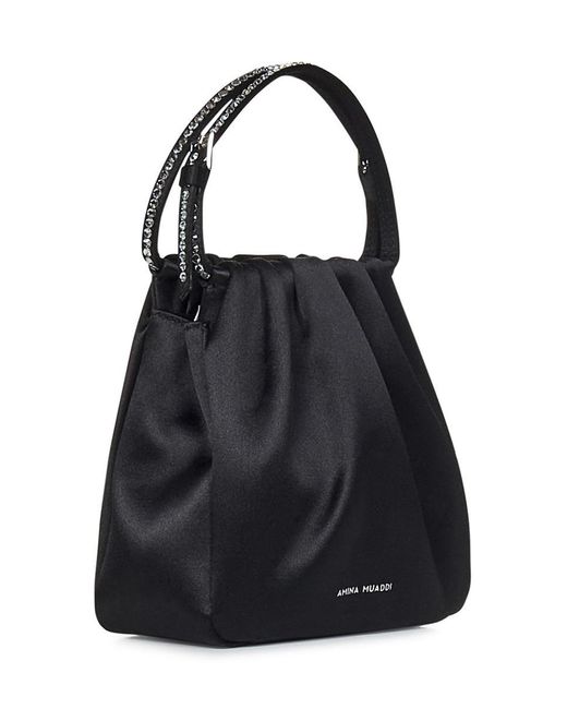 AMINA MUADDI Black Vittoria Crystal Handbag