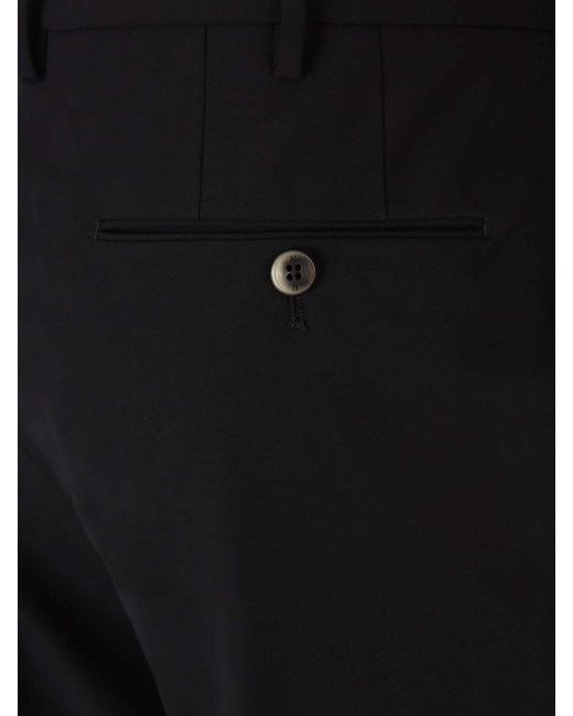 PT Torino Black Technical Chino Pants for men