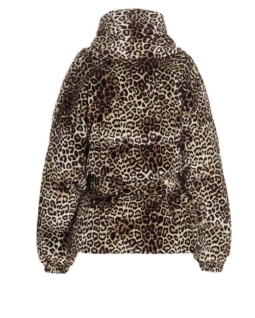 Alexandre Vauthier Black 'leopard' Down Jacket