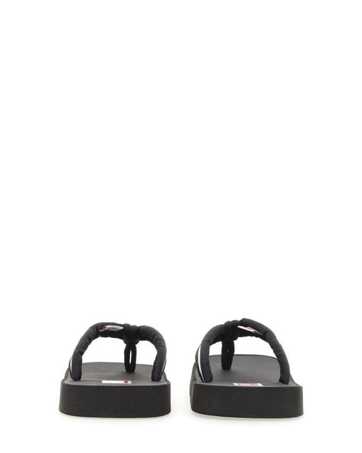 KENZO Black Slide Sandal With Logo for men