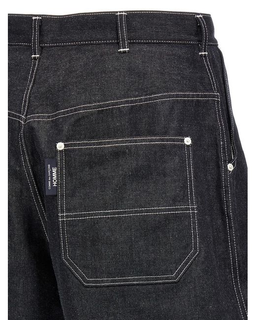 Comme des Garçons Gray Denim Bermuda Shorts for men