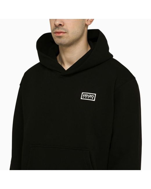 KENZO Black Sweatshirt Hoodie With Logo for men