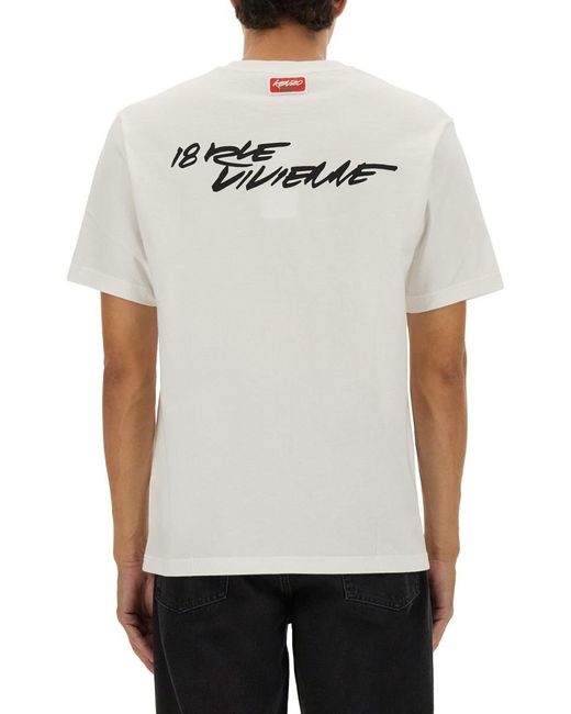 KENZO White X Futura 2000" T-Shirt for men