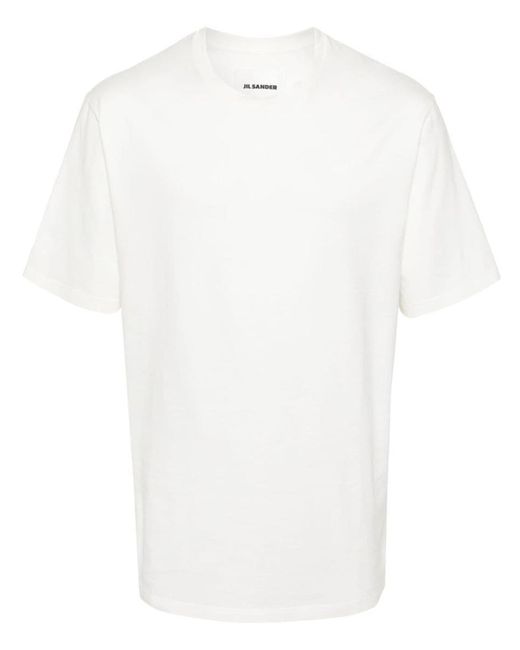 Jil Sander White Seasonal Graphic Print "Love Is The Beginning" T-Shirt for men