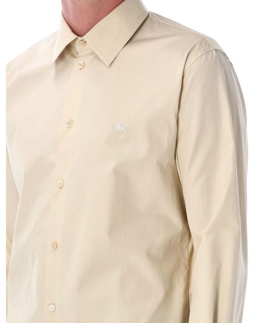 Burberry Natural Slim Fit Cotton Shirt for men