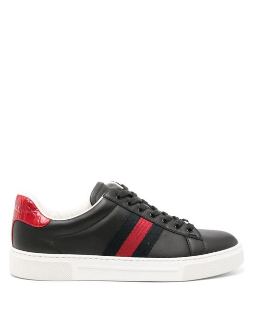 Gucci Black Sneakers With 'web' Stripe