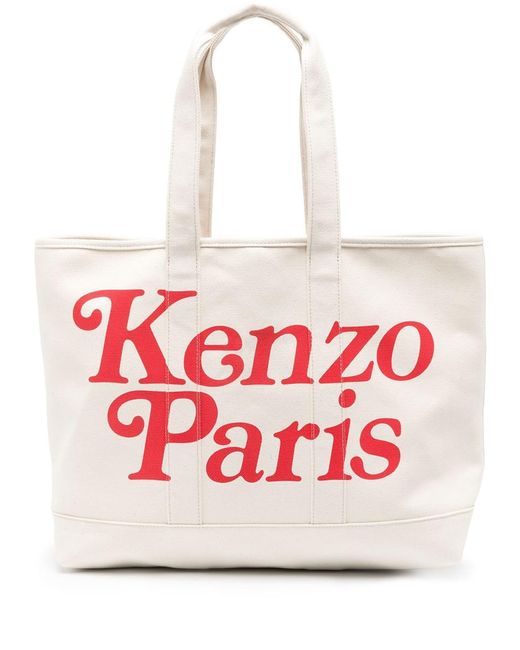 KENZO Red Utility Large Tote Bag