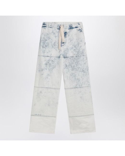 Dries Van Noten Blue Light Jeans With Drawstring for men