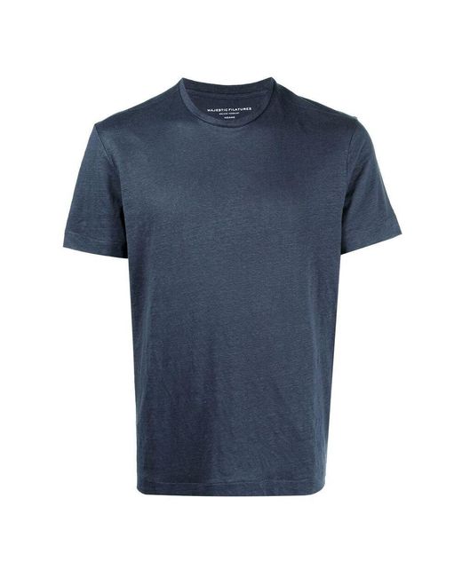 Majestic Filatures Blue T-Shirts for men