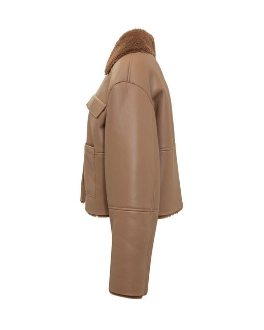Loulou Studio Brown Jacket With Fur