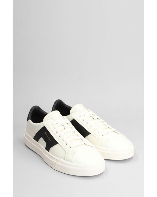 Santoni White Dbs4 Sneakers for men