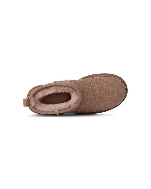 Ugg Brown "Classic Ultra Mini Biarritz" Ankle Boots