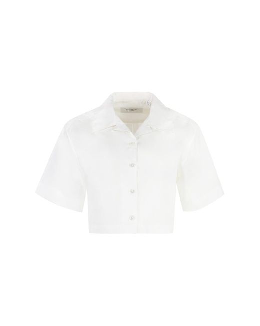 Equipment White Short Sleeve Cotton Shirt