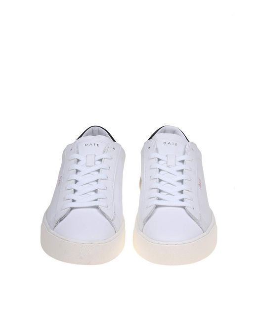 Date White Leather Sneakers for men