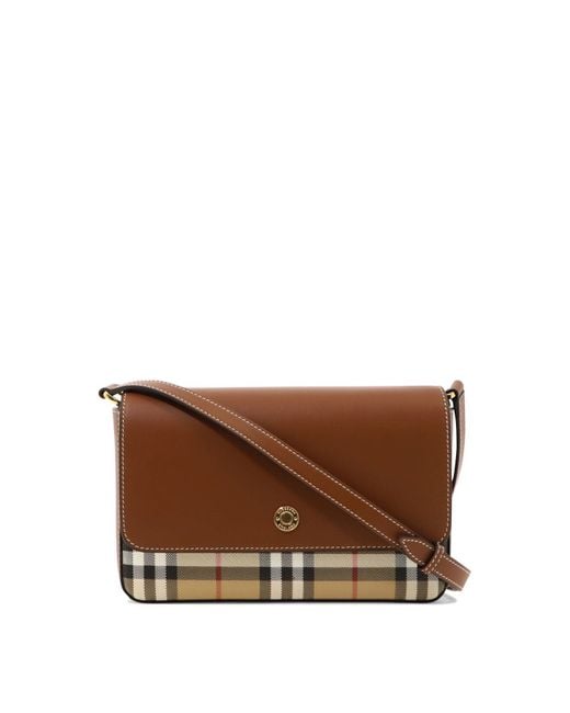Burberry Leather "new Hampshire" Crossbody Bag in Brown Lyst