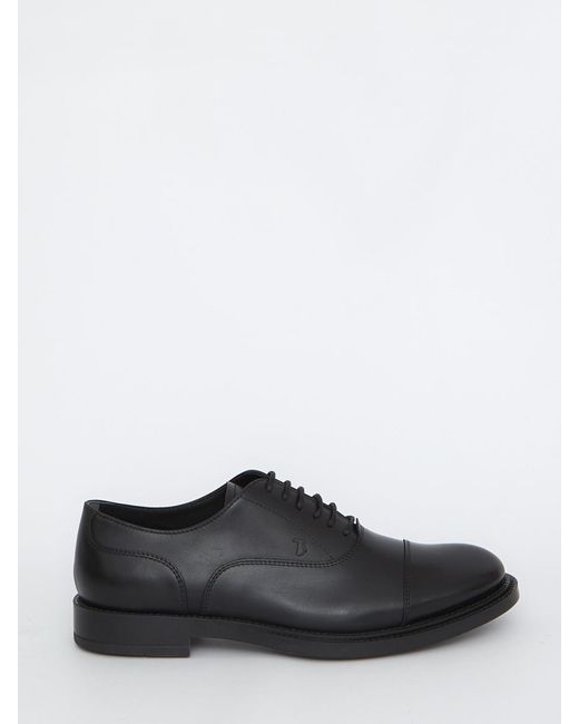 Tod's White Lace-ups In Black Leather for men