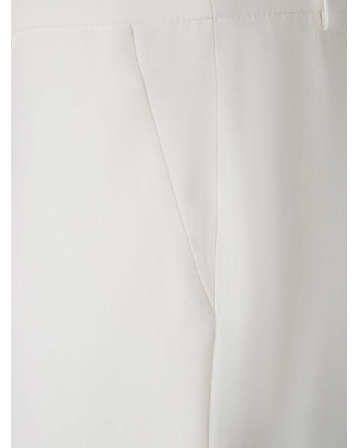 Alexander McQueen White Viscose Formal Trousers