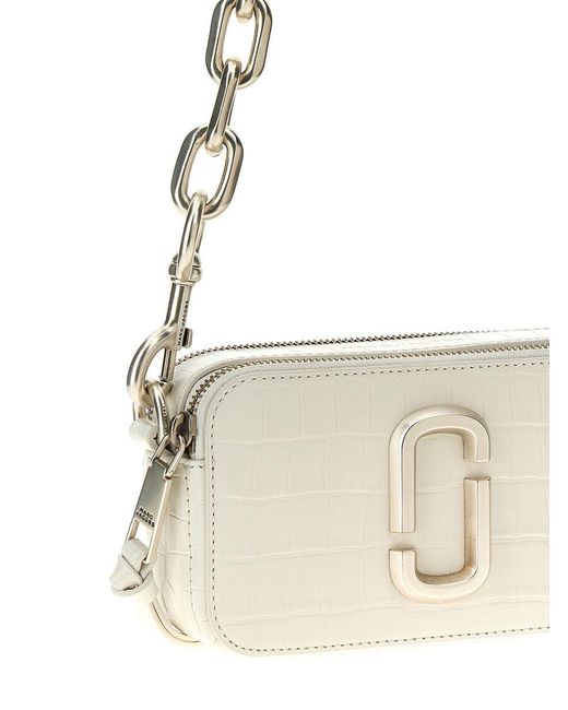 Marc Jacobs Natural 'The Croc-Embossed Snapshot' Crossbody Bag