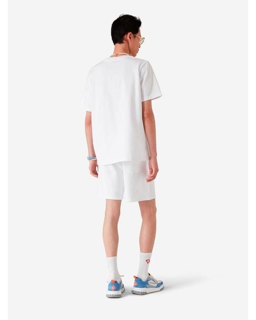 Casablanca White Round Neck T-Shirt for men