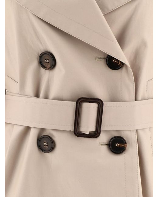 Max Mara The Cube Natural Double-Breasted Trench Coat
