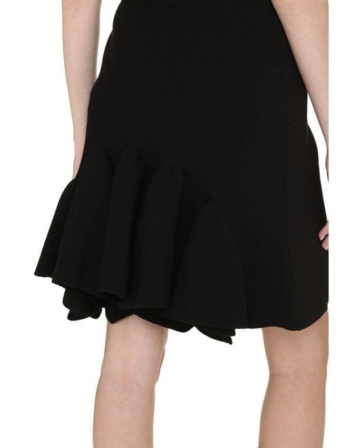 Bottega Veneta Black Knitted Mini Skirt