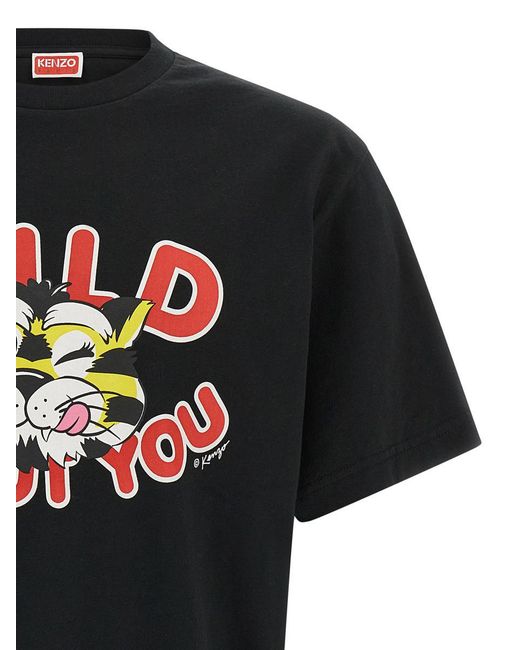 KENZO Black 'Wild Tiger' T-Shirt for men