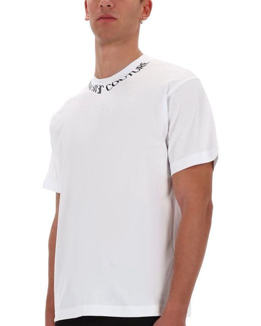 Versace Jeans Couture White Regular Fit T-shirt for men