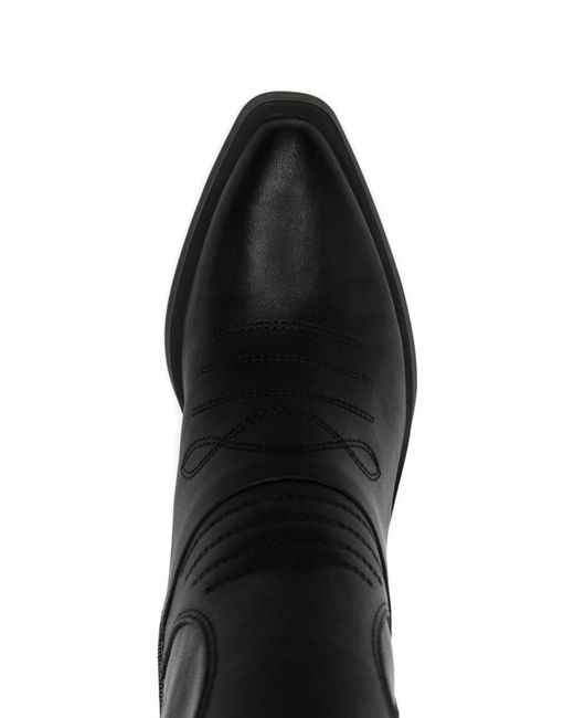 Ash Black Pointed Toe Ankle Boots