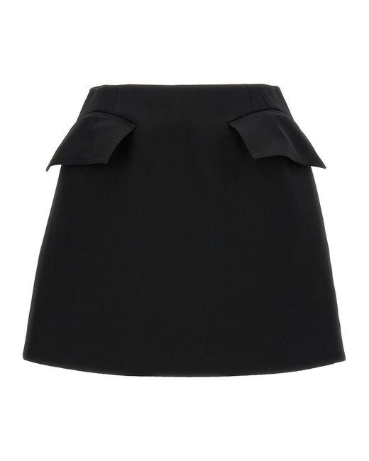 Alexander McQueen Black Mcqueen Wool Skirt