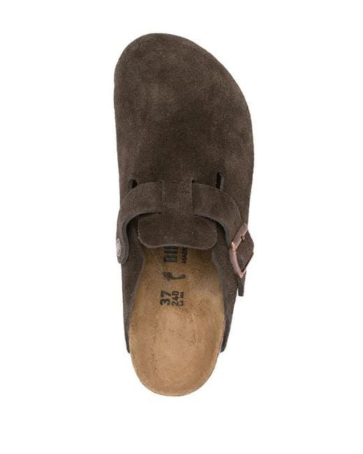 Birkenstock Brown Boston Suede Mule Shoes