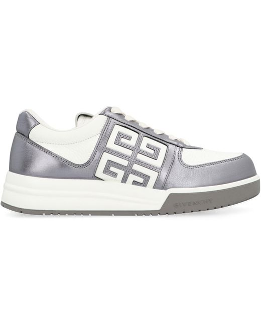 Givenchy White Laminated Leather G4 Sneakers
