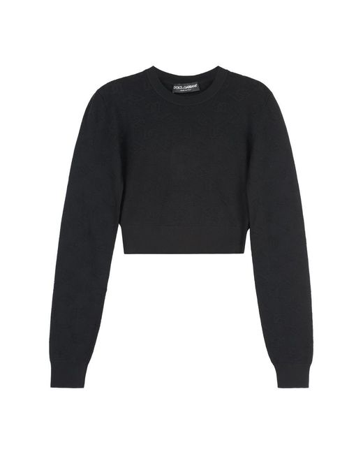 Dolce & Gabbana Black Long Sleeve Crew-Neck Sweater