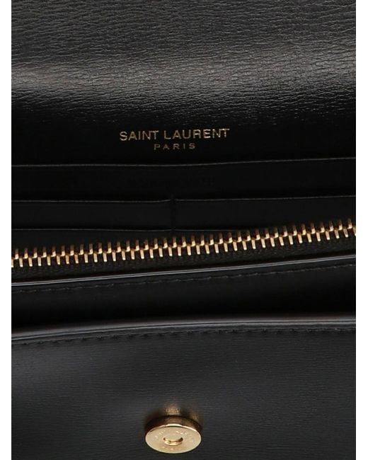 Saint Laurent Black 'Sunset' Handbag