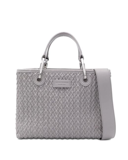 Emporio Armani Gray Myea Small Shopping Bag